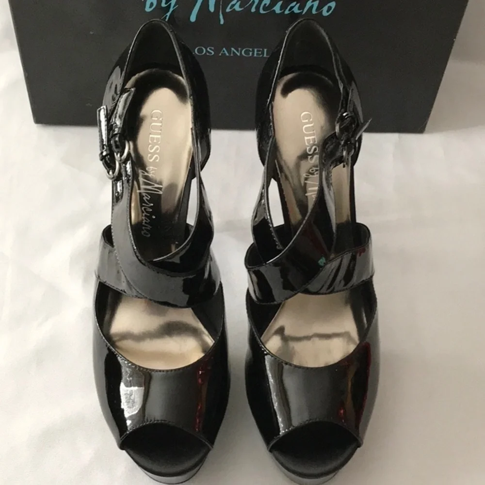 NEW GUESS BY MARCIANO BLACK MAVA SHOES SZ 9.5